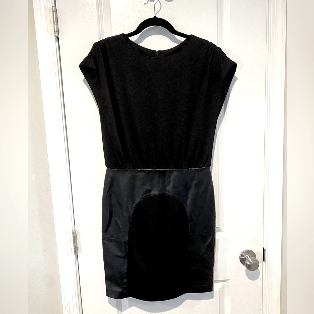 Julie Dillion Black A-line Leather Gorgeous Dress Limited Edition